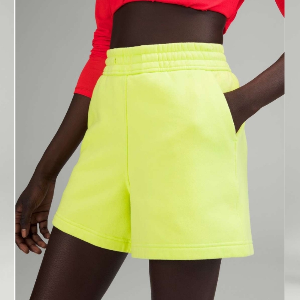 lululemon athletica High-Waist Shorts in Bright Yellow